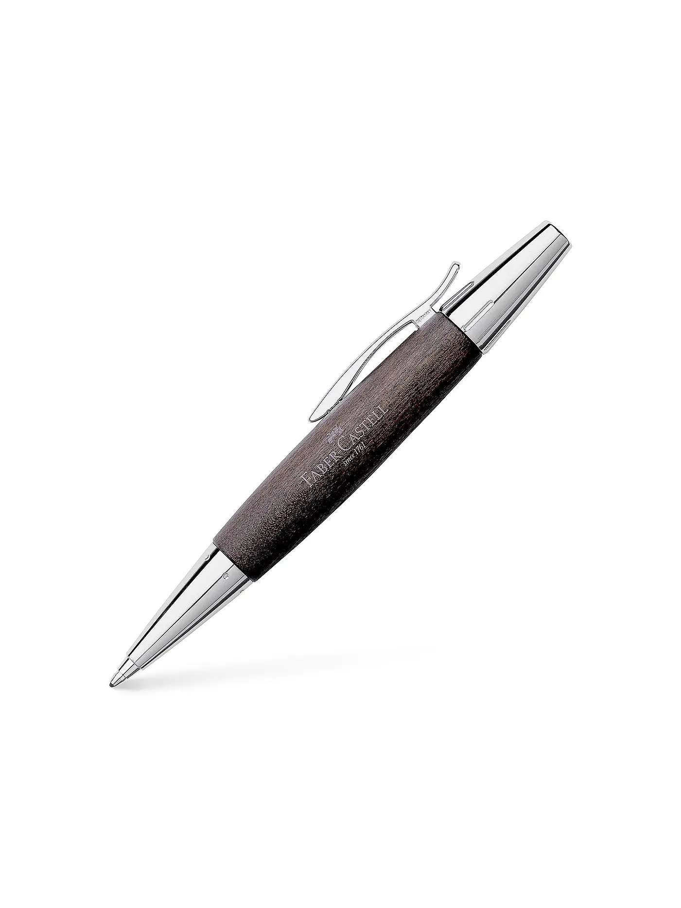 FABER-CASTELL | Kugelschreiber "e-Motion (Holz Chrom Schwarz) | 